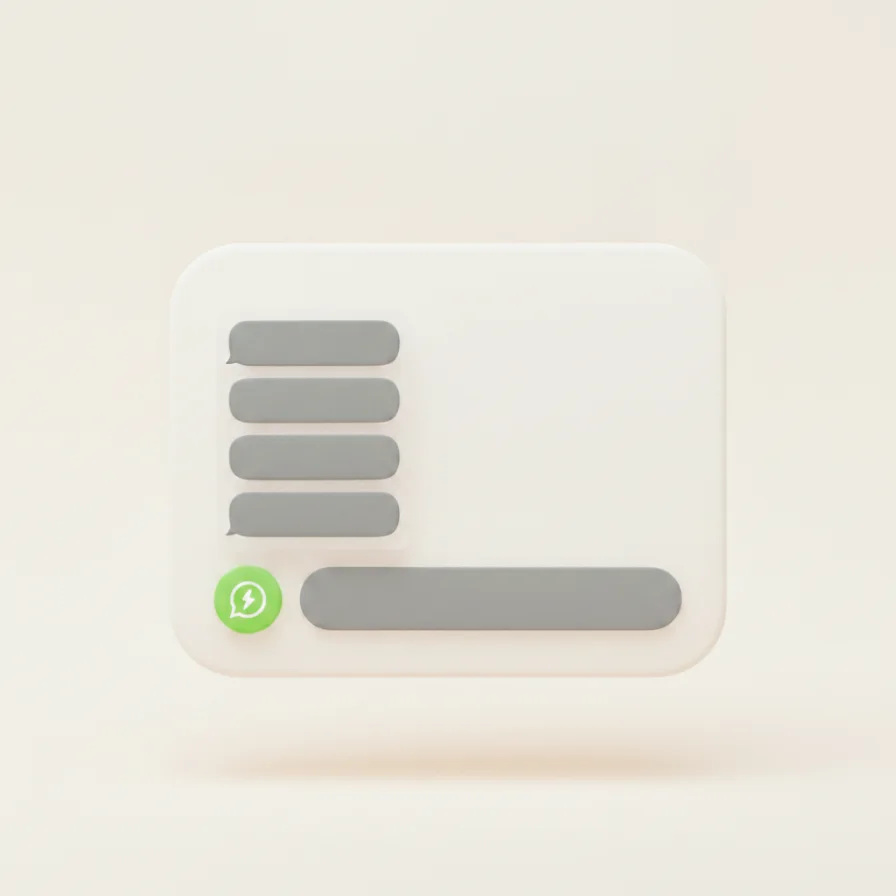 Quick reply templates menu above the WhatsApp Web message box