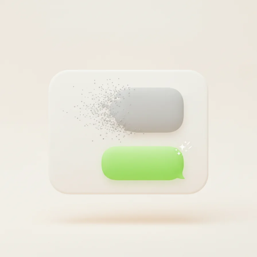 A deleted WhatsApp message being recovered
